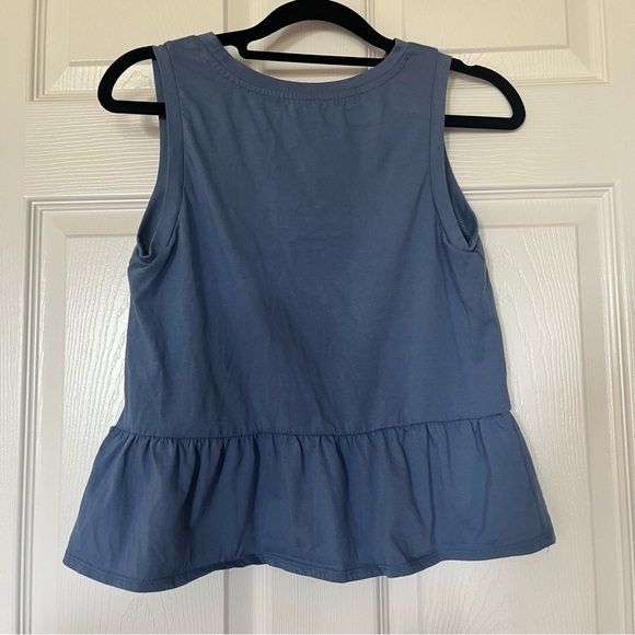 Macy’s Blue Peplum Top - Picture 2 of 3
